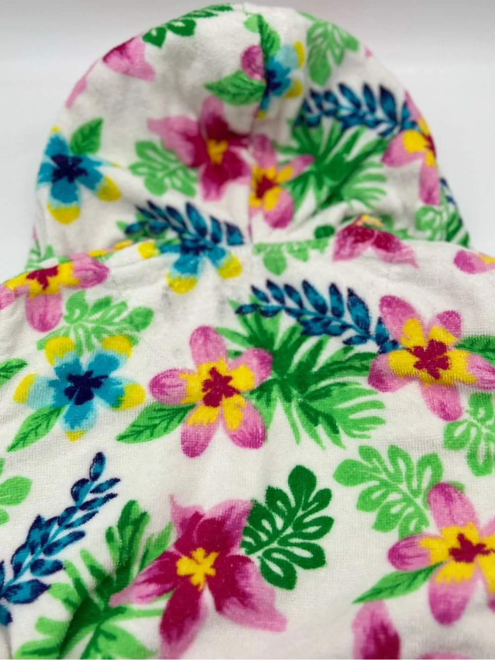 Nautica Floral Xs (3/4)  Girls Robe Swim Cover Up Terry With Pockets 100% Cotton